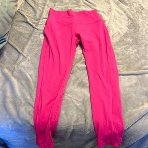 Hot pink lululemon 25” align leggings